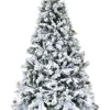 Albero Di Natale Alaska Bianco Innevato H240 Cm Montaggio A Gancio