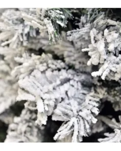 Albero Di Natale Alaska Bianco Innevato H240 Cm Montaggio A Gancio