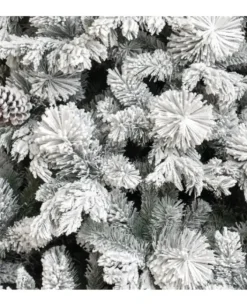 Albero Di Natale Bianco Innevato Big Sky Con Pigne 240Cm | Chianese