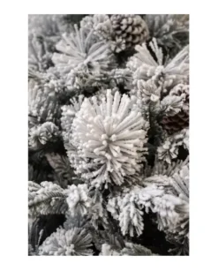 Albero Di Natale Bianco Innevato Big Sky Con Pigne 240Cm | Chianese