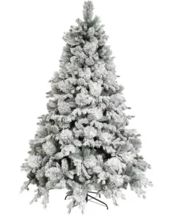 Albero Di Natale Bianco Innevato Big Sky Con Pigne 270 Cm | Chianese