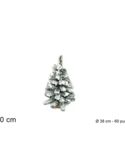 Albero Di Natale Bianco Innevato 60 Punte 60 Cm |