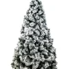 Albero Di Natale Carey Bianco Innevato H210 Cm Montaggio A Gancio