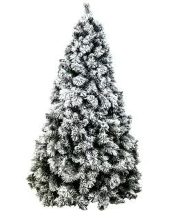 Albero Di Natale Carey Bianco Innevato H210 Cm Montaggio A Gancio