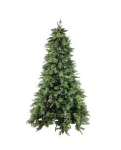Albero Di Natale Con Pigne Byron H240 Cm Apertura A Ombrello