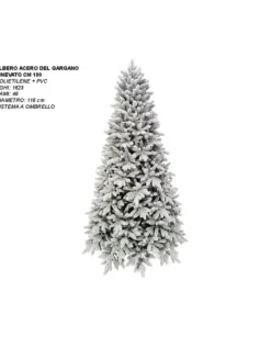 Albero Di Natale Modello Acero Del Gargano Innevato Cm 180