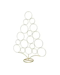 Albero In Ferro Dorato Porta Palline 85 Cm