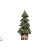 Albero Su Pacco Dono Glitter 26 Cm
