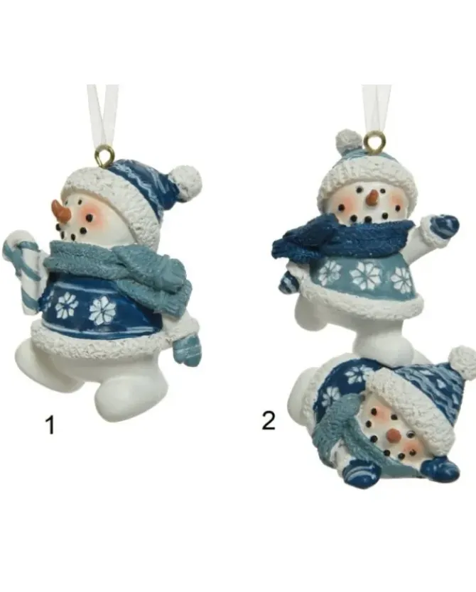 Appendini Pupazzi Di Neve In Resina 8 Cm