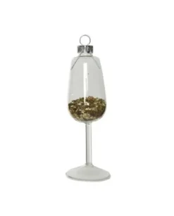 Appendino Addobbo Bicchiere Di Vino In Vetro Con All'Interno Stelline D'Orate