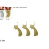 Appendino Addobbo Stella Cometa Dorata 10Cm 3 Pz Per Albero Di Natale E Presepe