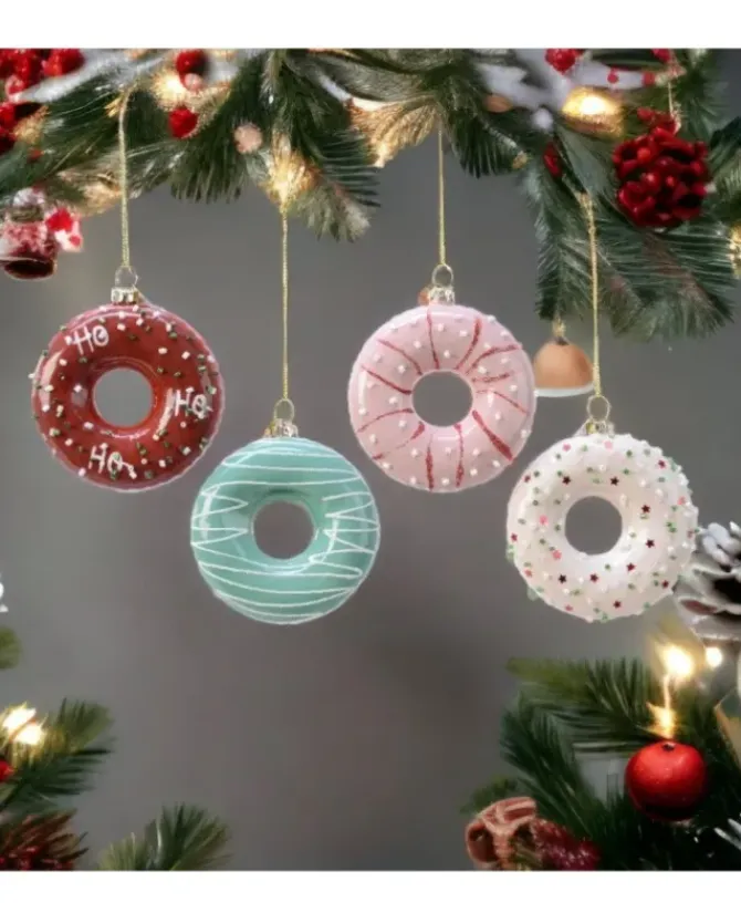 Appendino Ciambella In Vetro Colore Opaco In 4 Varianti