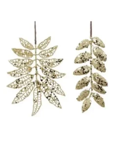 Appendino Decoro Albero Foglie Dorate