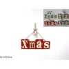 Appendino Dietroporta Fuoriporta In Legno Con Scritta Xmas 30X1X10,5 Cm
