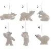 Appendino In Plastica Orso Polare Glitteratoiridescente 6 Sogetti 8,5 Cm