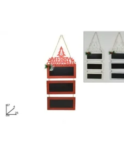 Appendino Legno Set 3 Lavagne Merry Chri