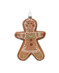 Appendino Omino Di Marzapane Di Plastica 15Cm Per Albero Di Natale