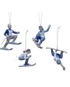 Appendino Per Albero Di Natale Sciatore Con Sci E Snowboard