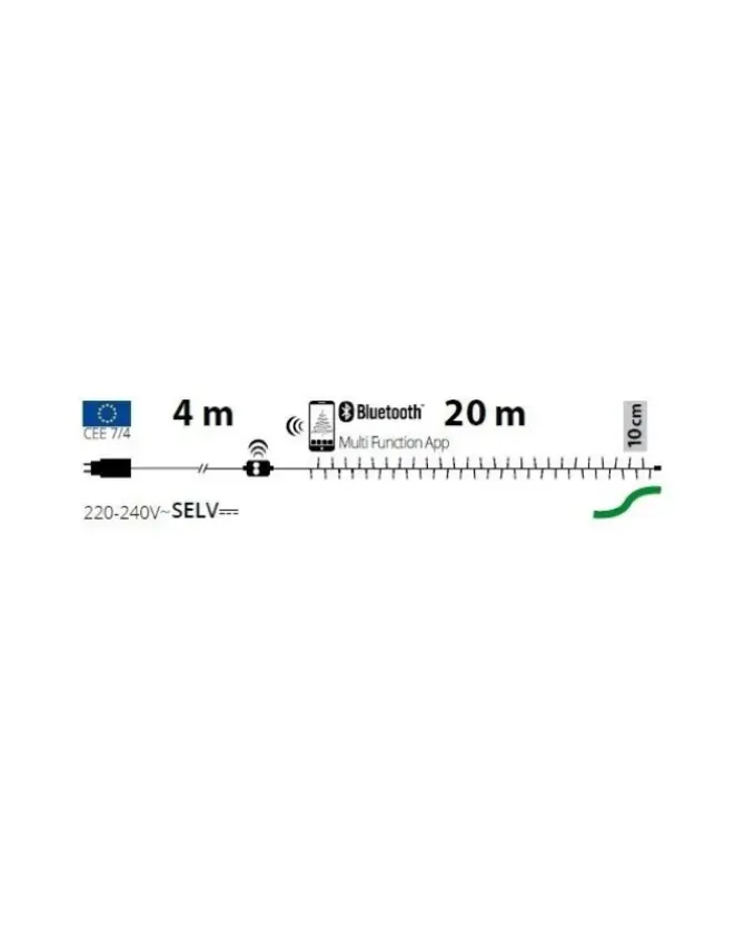 Appy Catena 20M 200 Led Rgb Con Applicazione Bluetooth