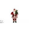 Babbo Natale Con Abito Alcantara E Pelliccia 90Cm