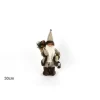 Babbo Natale Con Cappotto Pelliccia E Lanterna 30 Cm