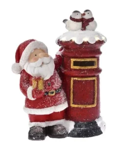 Babbo Natale Di Natale Con Mailbox 32X16 Cm