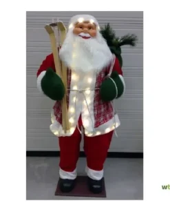 Babbo Natale In Piedi Con Led H 180