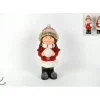 Bambola Natalizia Bimba O Bimbo Con Cappello E Palla Di Neve 27Cm