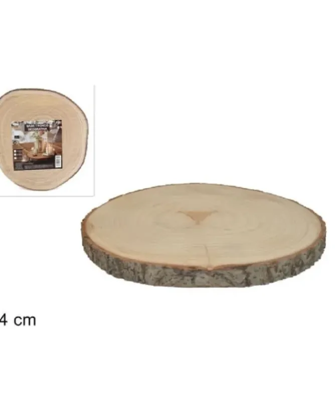 Base Tronco In Legno Naturale O34Cm