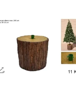 Base Tronco Per Albero Di Natale Max 240Cm