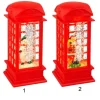 Cabina Telefonica In Plastica Con Girante Ad Acqua Led Fissa Bo Indoor 2Ass