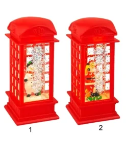 Cabina Telefonica In Plastica Con Girante Ad Acqua Led Fissa Bo Indoor 2Ass