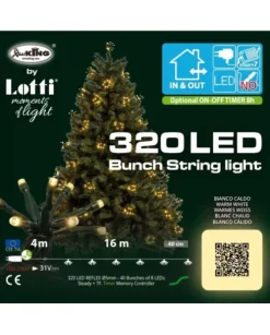 Catena Bunch Gx8 40 Gruppi Da 8 Led Bianco Caldo 4+16M