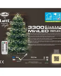 Catena Lineare Festone Cluster O12Cm Ftlg 3300 Miniled Bianco Caldo 4+33,5M