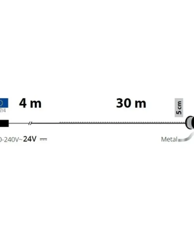 Catena Lineare 600 Microled Bianco Caldo 4+30M