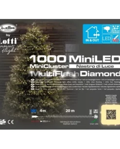 Catena Lineare Nastro Minicluster O6Cm Nslg-Mhd 1000 Miniled Bianco Caldo 4+20M