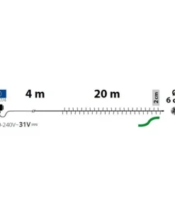Catena Lineare Nastro Minicluster O6Cm Nslg-Mhd 1000 Miniled Bianco Caldo 4+20M