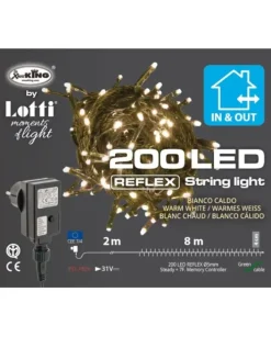 Catena Lineare Tl-C 200 Led Bianco Caldo O5Mm Reflex, Memory Controller 8 Giochi