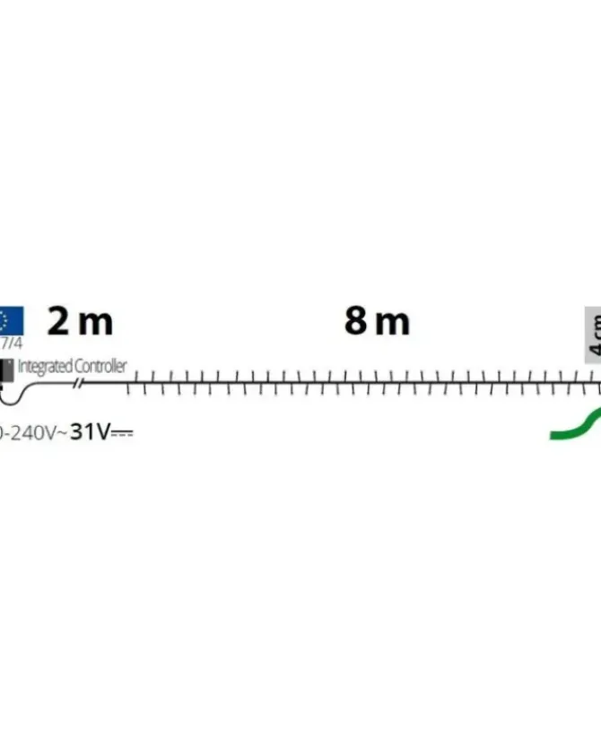 Catena Lineare Tl-C 200 Led Bianco Caldo O5Mm Reflex, Memory Controller 8 Giochi