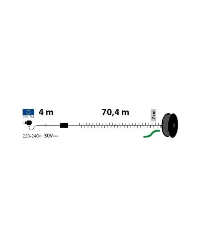 Catena Lineare Tlg 1000 Miniled Bianco Caldo 4+70,4M