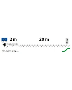 Catena Luci Bianco Caldo 500 Led 20 Mt Per Albero Di Natale