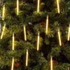 Catena Luci Bianco Caldo 20 Mini Tubi Bifacciali 10Cm Per Albero Di Natale 9,5Mt