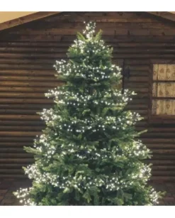 Catena Luci 320 Led Bianco Caldo 12,8Mt Con Giochi Di Luce Per Albero Di Natale