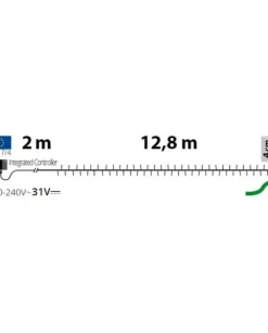 Catena Luci 320 Led Bianco Caldo 12,8Mt Con Giochi Di Luce Per Albero Di Natale