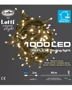 Catena Luci 1000 Led Luce Calda 40Mt Per Albero Di Natale
