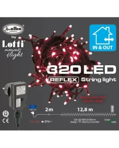 Catena Luci 320 Led Per Albero Di Natale 320 Led Rosso Con Controller