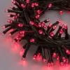 Catena Luci 300 Led Rossi 12,5 Mt Con Timer Per Albero Di Natale