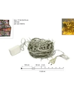 Catena 240 Luci Minilucciole Led Luce Bianco Caldo Per Albero Di Natale
