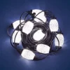 Catena Luci Per Esterno 10 Led Strobo Ovali Luce Bianca Diametro 3Cm 10Mt