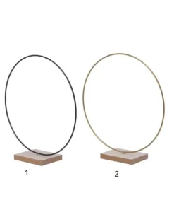 Cerchio Da Decoro Tavolo 30Cm In 2 Colorazioni Oro E Nero